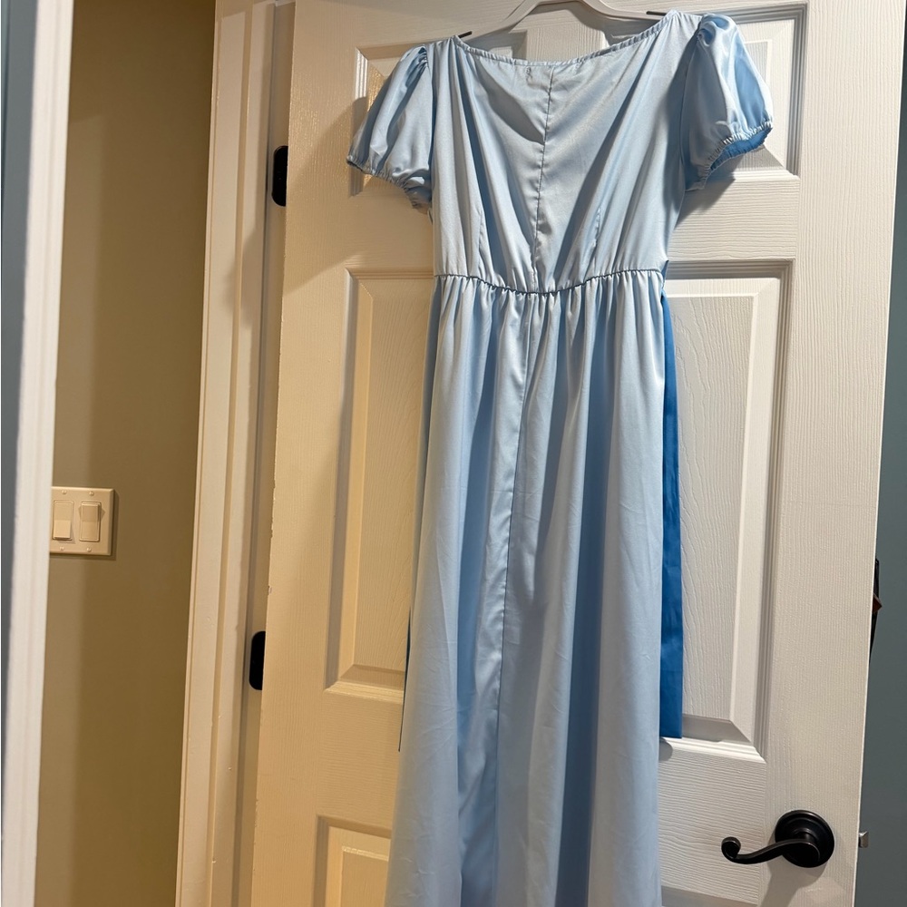 Light Blue Satin Dress used for Wendy costume - Picture 4 of 8